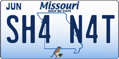 MO license plate SH4N4T