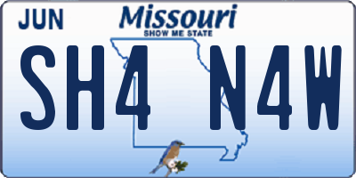 MO license plate SH4N4W