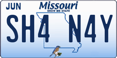 MO license plate SH4N4Y