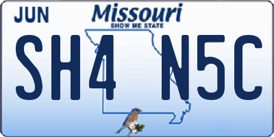 MO license plate SH4N5C