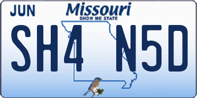 MO license plate SH4N5D