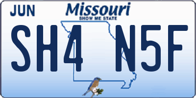 MO license plate SH4N5F