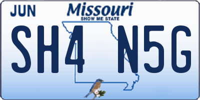MO license plate SH4N5G