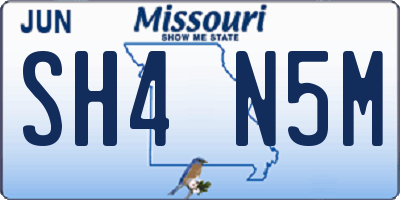 MO license plate SH4N5M
