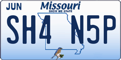 MO license plate SH4N5P