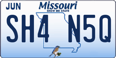 MO license plate SH4N5Q