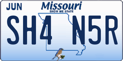 MO license plate SH4N5R