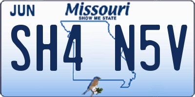 MO license plate SH4N5V