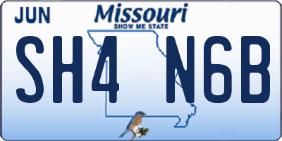 MO license plate SH4N6B