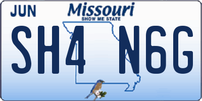 MO license plate SH4N6G