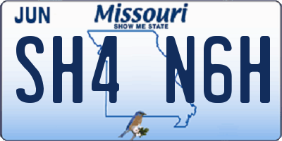 MO license plate SH4N6H