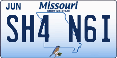 MO license plate SH4N6I