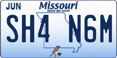 MO license plate SH4N6M