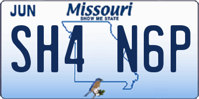 MO license plate SH4N6P