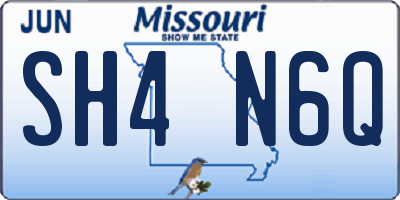 MO license plate SH4N6Q