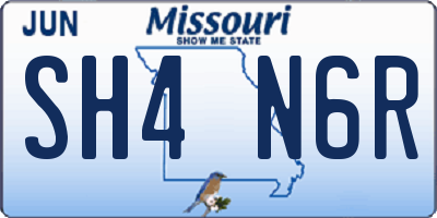 MO license plate SH4N6R
