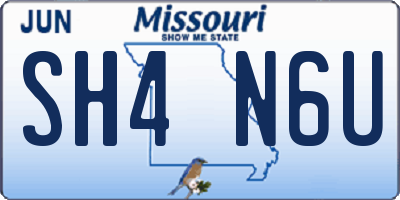 MO license plate SH4N6U