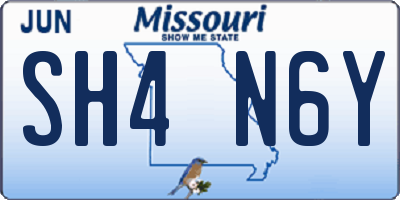 MO license plate SH4N6Y