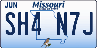 MO license plate SH4N7J
