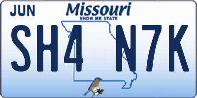 MO license plate SH4N7K