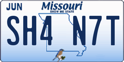 MO license plate SH4N7T