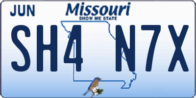 MO license plate SH4N7X