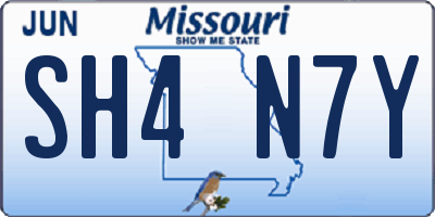 MO license plate SH4N7Y