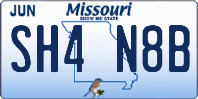 MO license plate SH4N8B