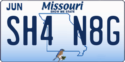 MO license plate SH4N8G
