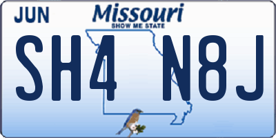 MO license plate SH4N8J
