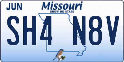 MO license plate SH4N8V