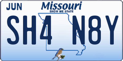 MO license plate SH4N8Y