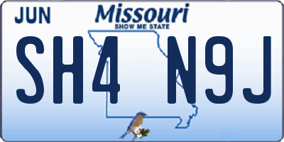 MO license plate SH4N9J