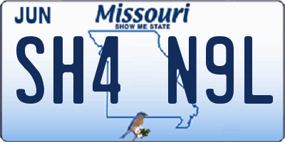 MO license plate SH4N9L