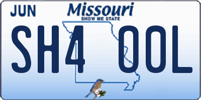 MO license plate SH4O0L