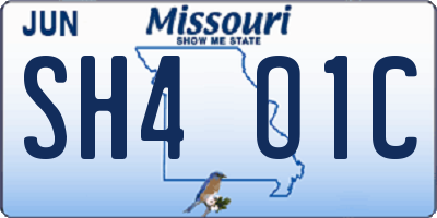 MO license plate SH4O1C