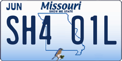 MO license plate SH4O1L