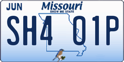 MO license plate SH4O1P