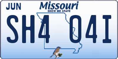 MO license plate SH4O4I