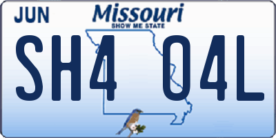 MO license plate SH4O4L