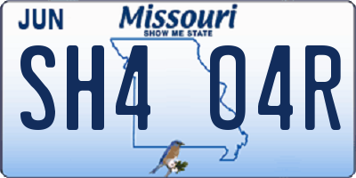 MO license plate SH4O4R