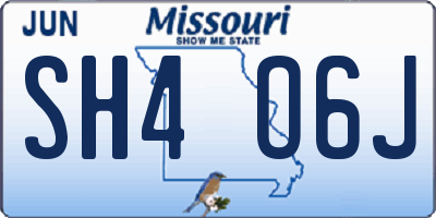 MO license plate SH4O6J