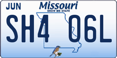 MO license plate SH4O6L