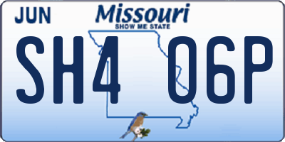 MO license plate SH4O6P