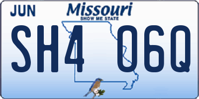 MO license plate SH4O6Q