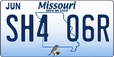 MO license plate SH4O6R