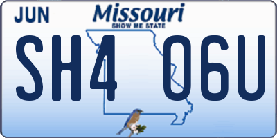 MO license plate SH4O6U
