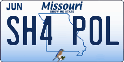 MO license plate SH4P0L