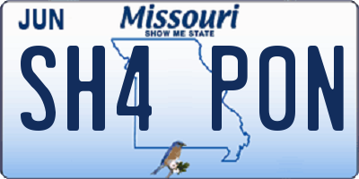 MO license plate SH4P0N