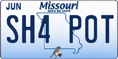 MO license plate SH4P0T